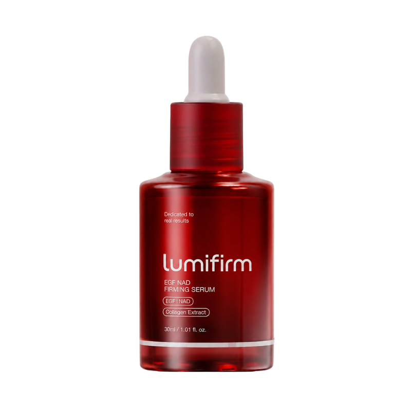 Flacone di siero viso rassodante Lumifirm con EGF e NAD