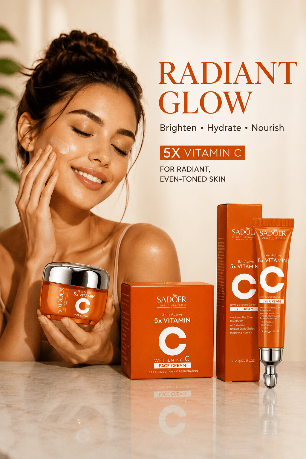 Crema viso illuminante per una pelle dall'aspetto radioso