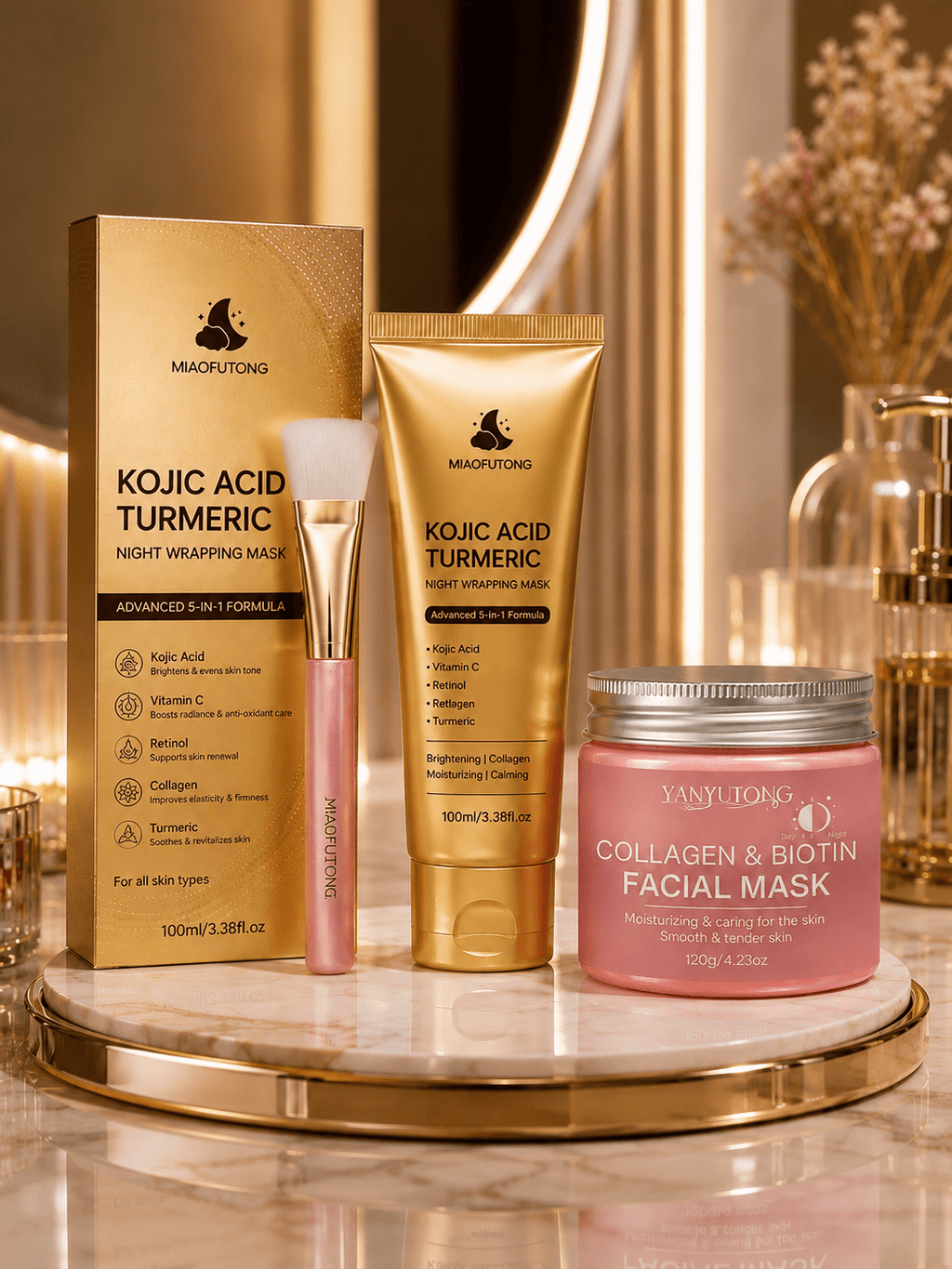 Maschera viso peel-off al collagene e biotina mostrata sulla confezione