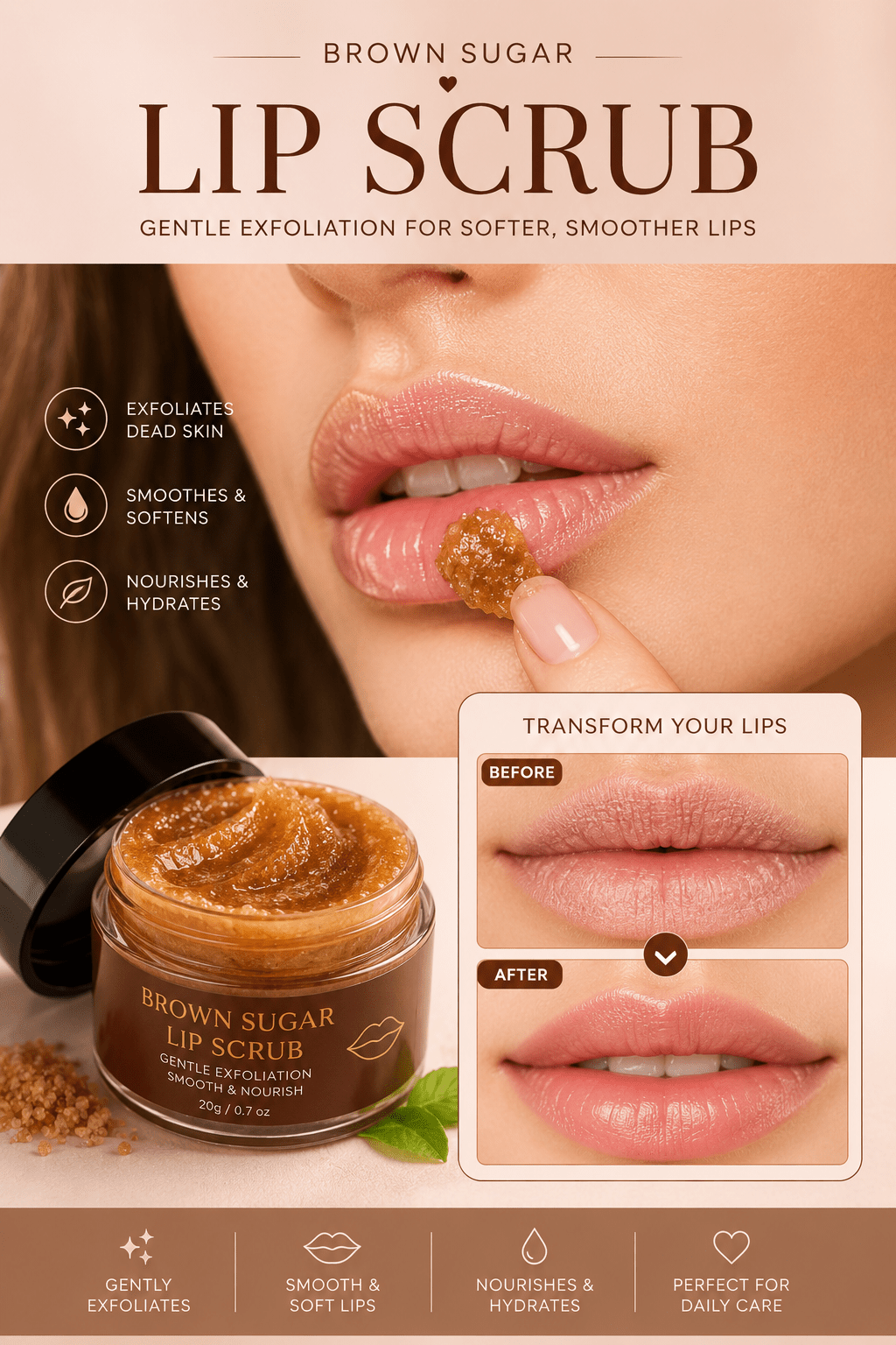 Scrub labbra esfoliante ideale per labbra morbide e levigate