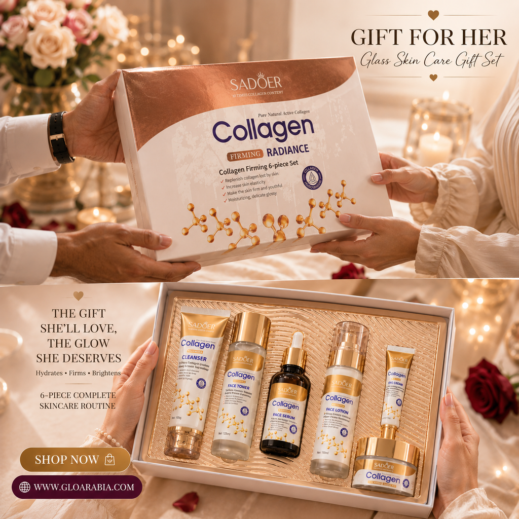 Confezione del set skincare viso al collagene da 6 pezzi