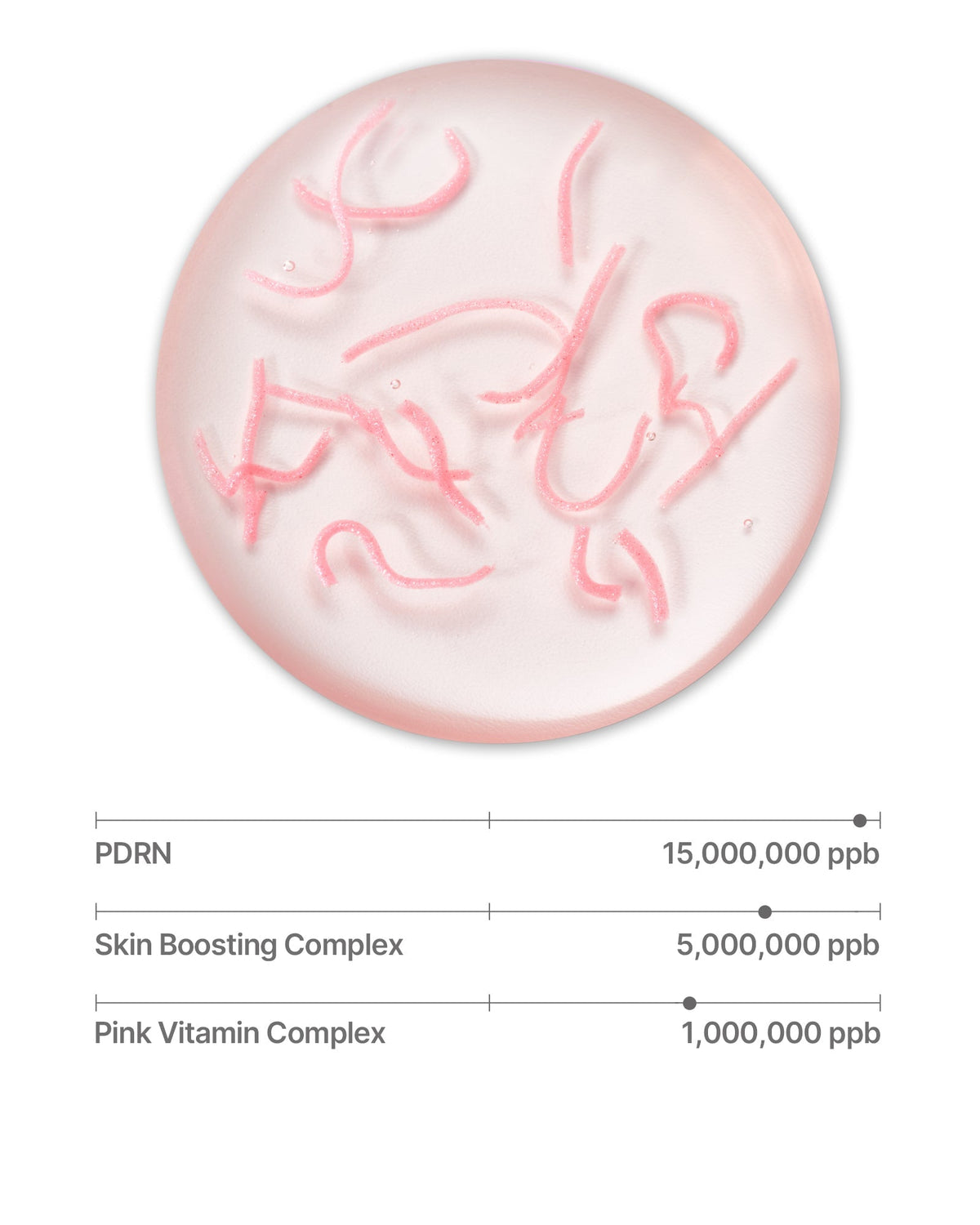 Flacone del siero viso illuminante PDRN e vitamina B12