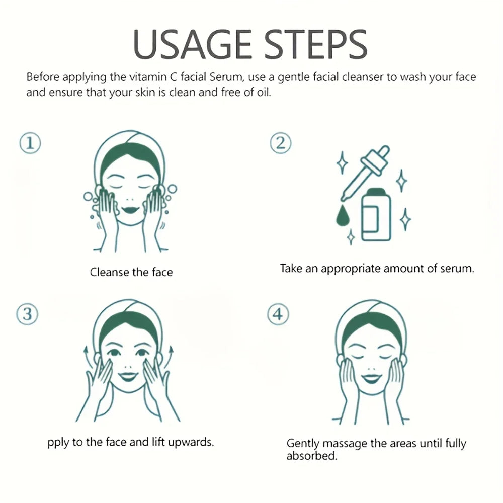 Applicazione del siero viso su una pelle pulita