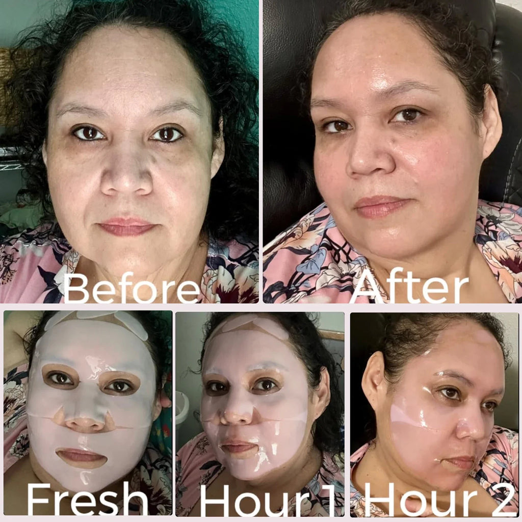 Confezione della maschera viso idratante al collagene e PDRN