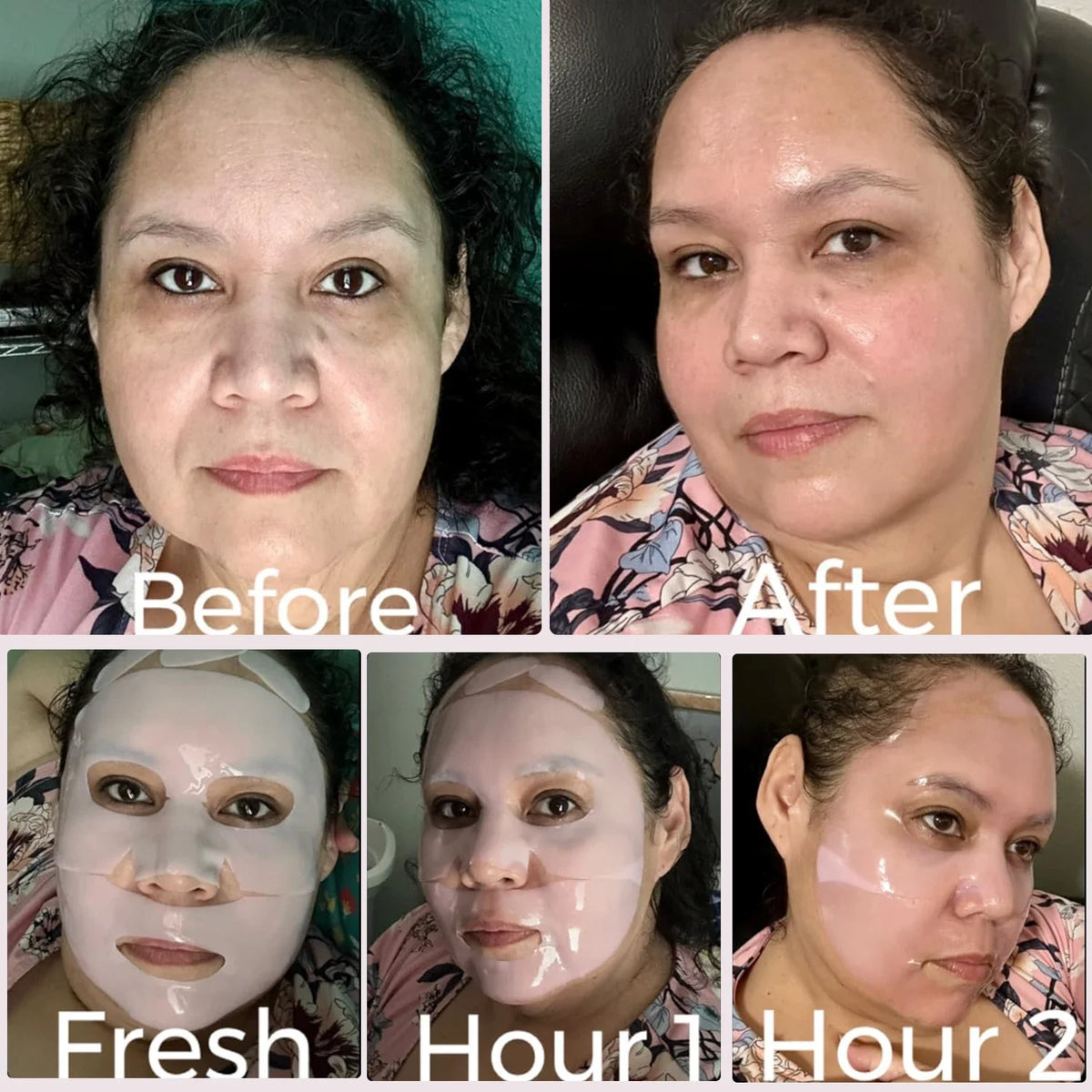 Confezione della maschera viso idratante al collagene e PDRN