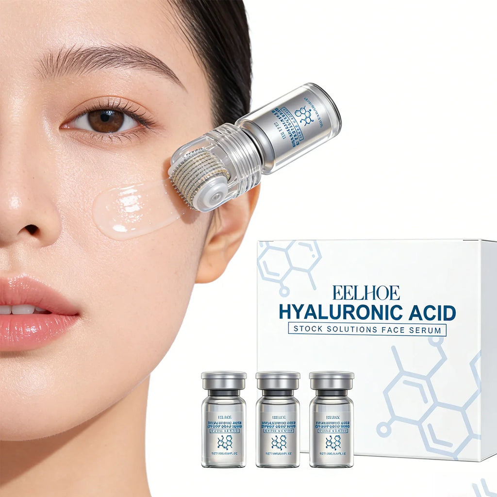 Siero alla niacinamide con roller microneedling per la cura del viso