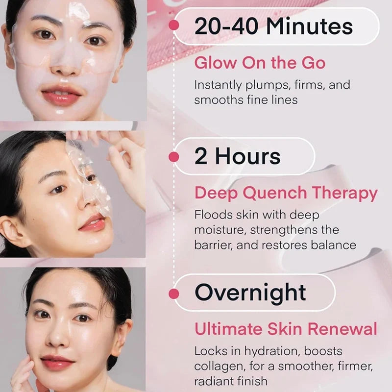 Applicazione della maschera viso notturna sulla pelle