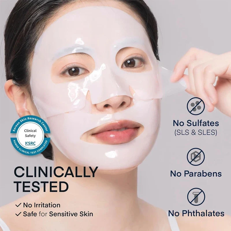 Dettaglio della maschera viso con collagene e PDRN