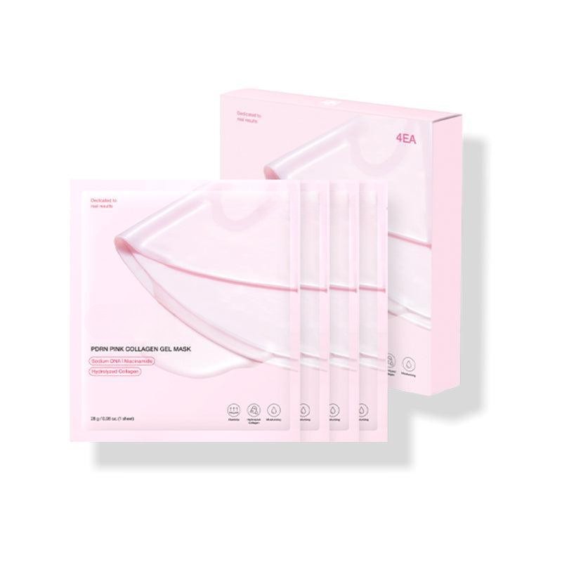 Dettaglio della maschera viso in idrogel dalla tonalità rosa