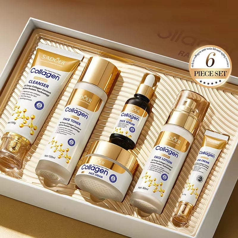 Set regalo skincare viso al collagene composto da 6 prodotti