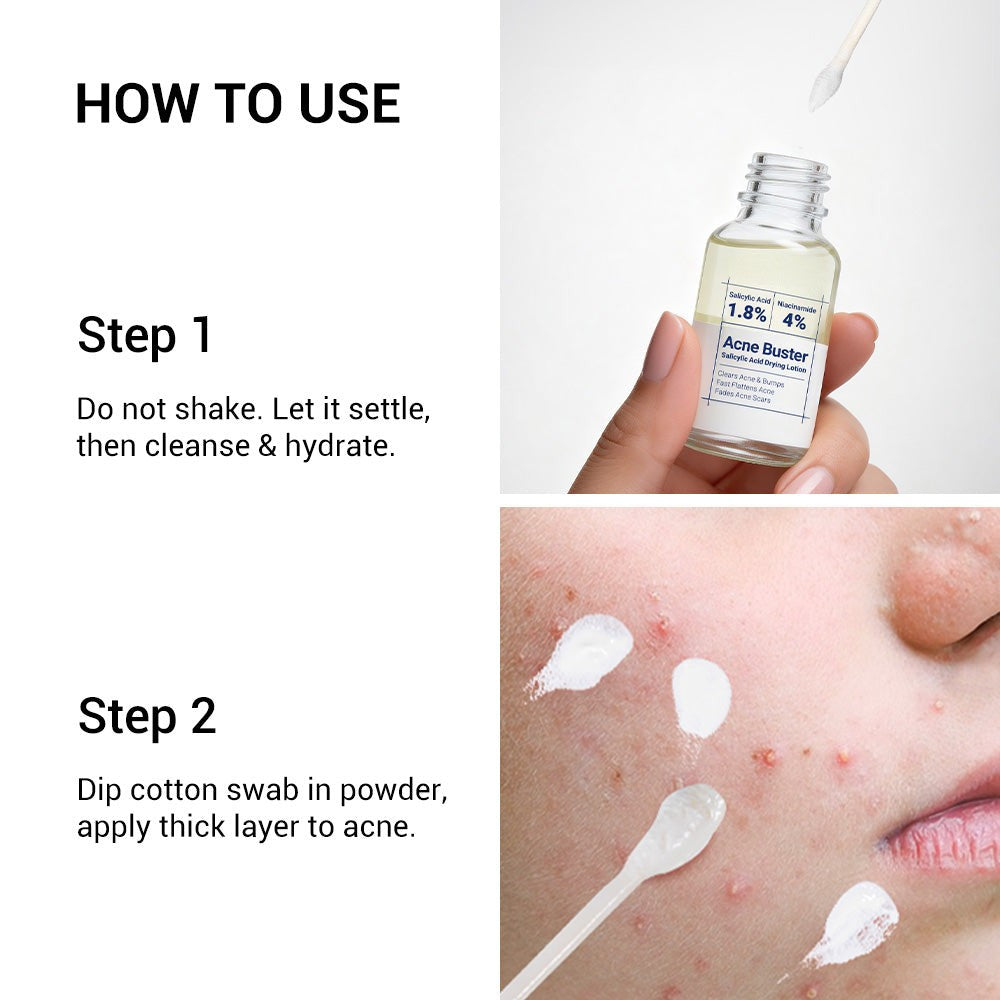 Trattamento skincare localizzato per pelle impura e brufoli