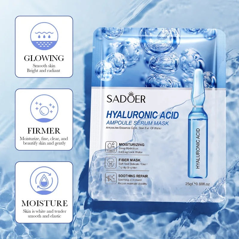 Maschera Viso in Tessuto con Acido Ialuronico Luviabrand