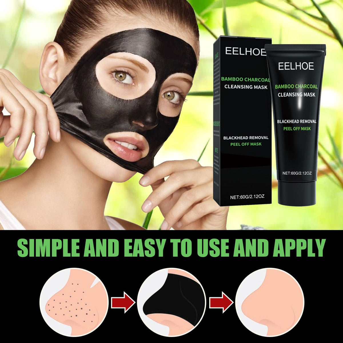 Maschera peel-off al carbone inserita nella routine di skincare