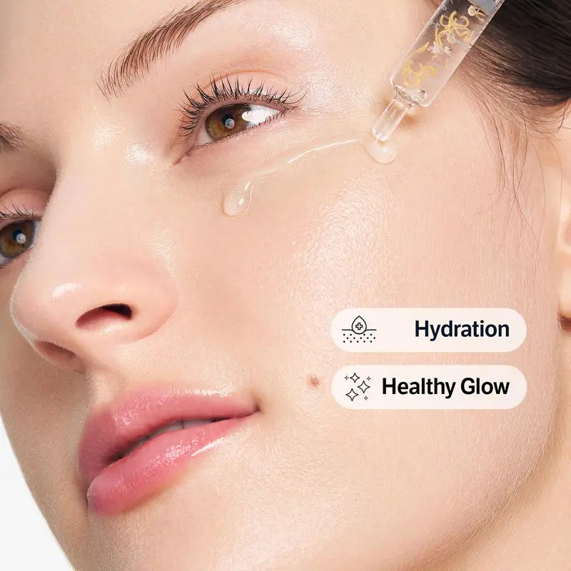Dettaglio del flacone del siero viso ai peptidi idratante