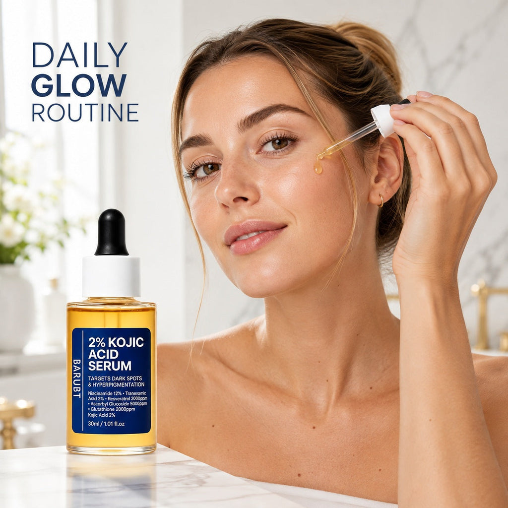 Flacone di siero viso illuminante all'acido cogico al 2%