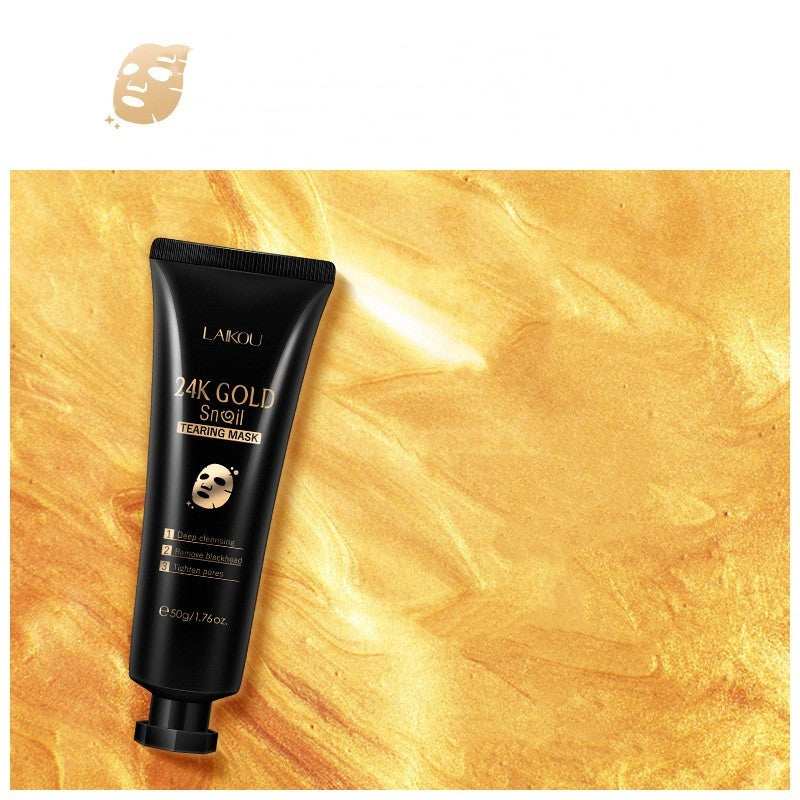 Maschera viso con oro 24K per una pelle dall'aspetto luminoso