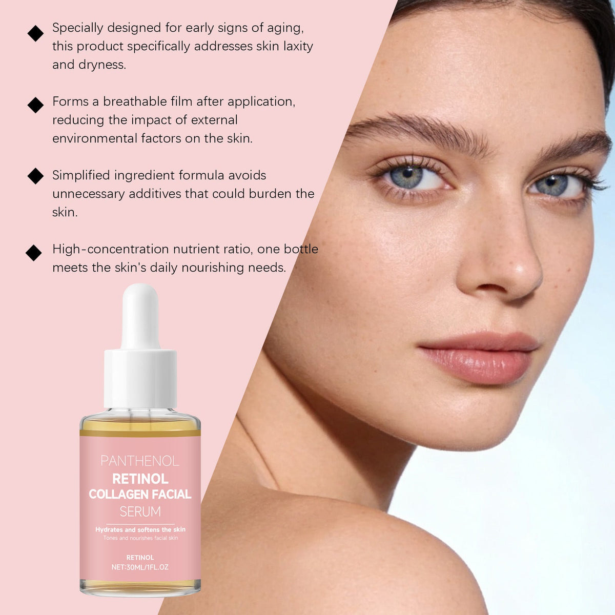 Texture del siero viso al retinolo e collagene