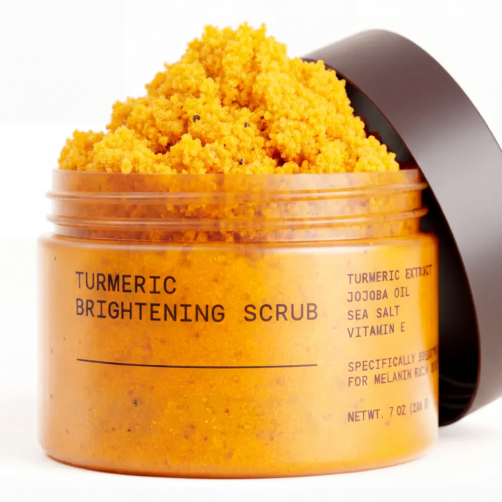 Scrub viso alla curcuma per il trattamento delle macchie scure