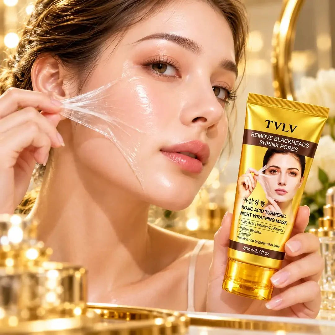 Maschera viso illuminante con curcuma e acido cogico, formato 80 ml